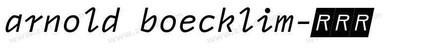 arnold boecklim字体转换